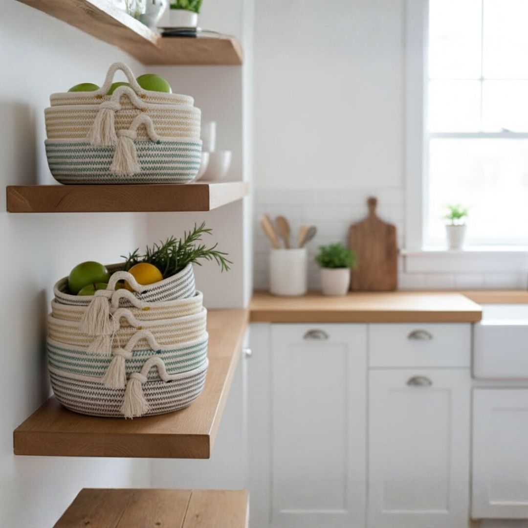 Stylish Eco-Friendly Tassel Basket for Storage
